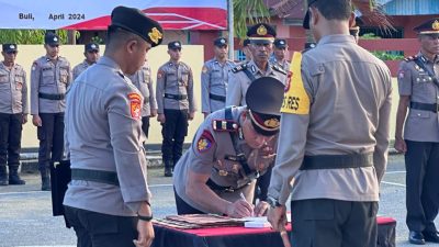 Polres Haltim Gelar Sertijab 6 Personil Perwira