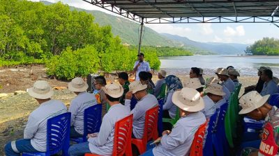 Resmi Buka Kegiatan Penanaman Mangrove Bersama KTT, Camat Kota Maba Apresiasi PT Position