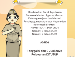 Pengumuman Pelayanan Kantor Pertanahan Kabupaten Halmahera Timur Selama Cuti Bersama Libur Hari Raya Idul Adha Tahun 1446 Hijriah