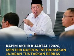 Rapim Akhir Kuartal I 2026, Menteri Nusron Instruksikan Jajaran Tuntaskan Berkas Layanan Pertanahan