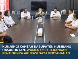 Kunjungi Kantah Kabupaten Humbang Hasundutan, Wamen Ossy Tekankan Pentingnya Akurasi Data Pertanahan