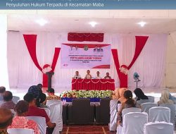 Penyuluhan Hukum Terpadu Pemprov Maluku Utara, Kepala Kantor Pertanahan Kabupaten Halmahera Timur Jadi Narasumber Penyuluhan Hukum Terpadu di Kecamatan Maba