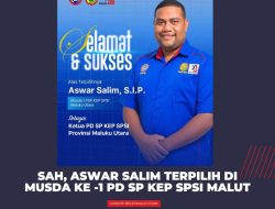 Sah, Aswar Salim, S.I.P, Terpilih Di Musda Ke-1 PD KEP SPSI Malut