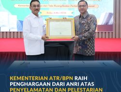 Kementerian ATR/BPN Raih Penghargaan dari ANRI atas Penyelamatan dan Pelestarian Arsip