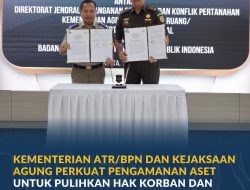 Kementerian ATR/BPN dan Kejaksaan Agung Perkuat Pengamanan Aset untuk Pulihkan Hak Korban dan Kerugian Negara