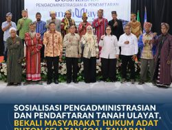 Sosialisasi Pengadministrasian dan Pendaftaran Tanah Ulayat, Bekali Masyarakat Hukum Adat Buton Selatan Soal Tahapan Sertipikasi