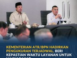 Kementerian ATR/BPN Hadirkan Pengukuran Terjadwal, Beri Kepastian Waktu Layanan untuk Masyarakat