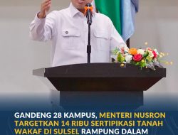Gandeng 28 Kampus, Menteri Nusron Targetkan 14 Ribu Sertipikasi Tanah Wakaf di Sulsel Rampung dalam Satu Tahun