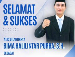 Kepala Kantor Pertanahan Kabupaten Halmahera Timur beserta seluruh jajaran mengucapkan Selamat dan Sukses atas dilantiknya Bima Halilintar Purba, S.H. dengan jabatan baru sebagai Penata Pertanahan Ahli Pertama