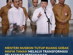 Menteri Nusron Tutup Ruang Gerak Mafia Tanah Melalui Transformasi Pelayanan Pertanahan