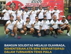 Bangun Soliditas Melalui Olahraga, Kementerian ATR/BPN Berpartisipasi dalam Turnamen Tenis Piala Gubernur DKI Jakarta 2026