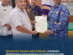 Legalitas Tanah Jadi Pijakan, Lembaga Pendidikan Keagamaan di Pohuwato Kini Bisa Kembangkan Prasarana Lebih Optimal